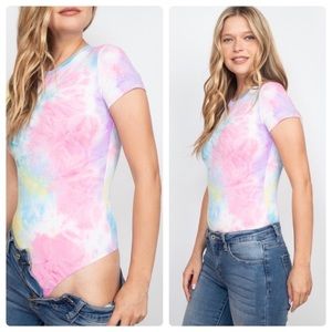 Tie-Dye Short Sleeve Bodysuit